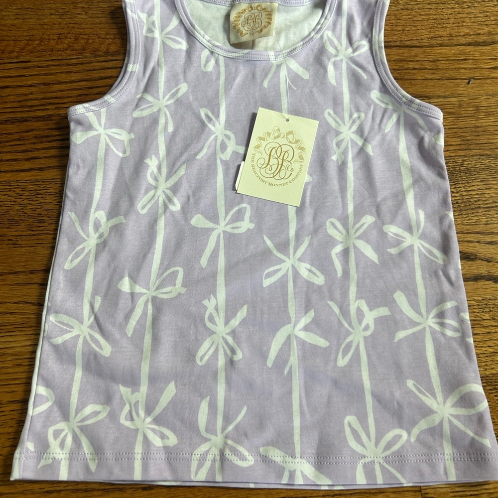 The Beaufort Bonnet Company Lilac Bow Tank Top